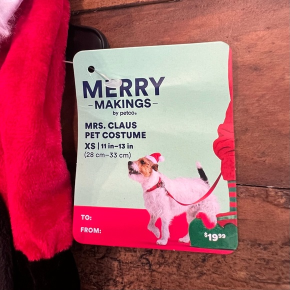 Mrs. Claus Pet Dog Costume Outfit Dress - Picture 7 of 8